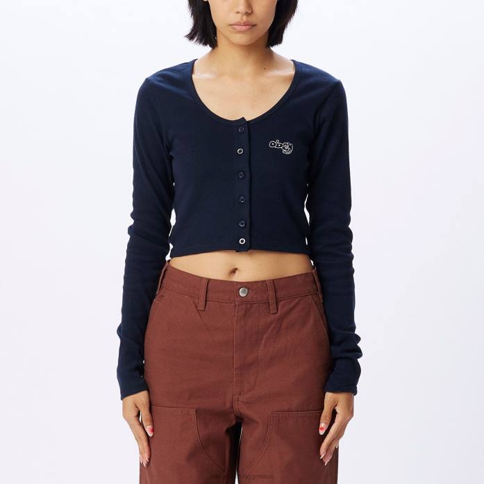σκοτεινό ναυτικό είδη ένδυσης 686F724 OBEY millie cropped ζακέτα γυναίκες