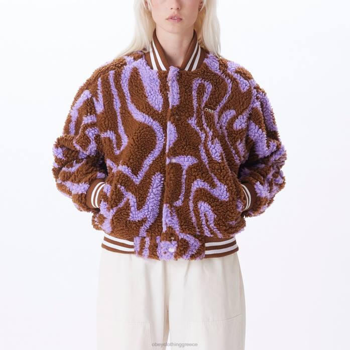 κατεχού ξύλο πολυ είδη ένδυσης 686F644 OBEY μπουφάν mazy varsity γυναίκες