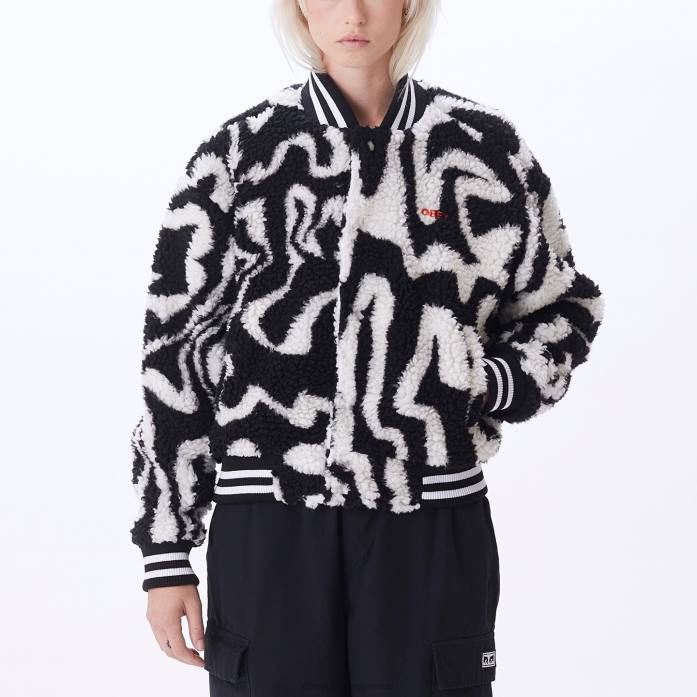 μαύρο multi είδη ένδυσης 686F643 OBEY μπουφάν mazy varsity γυναίκες