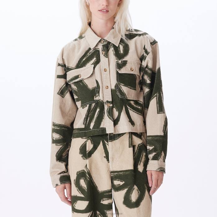 πηλός πολυ είδη ένδυσης 686F659 OBEY πουκάμισο με κορδόνι γυναίκες