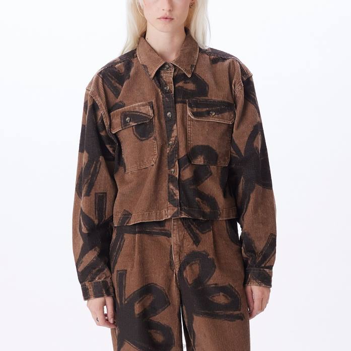 κατεχού ξύλο πολυ είδη ένδυσης 686F660 OBEY πουκάμισο με κορδόνι γυναίκες