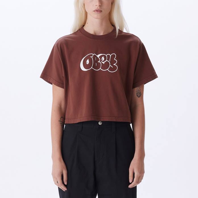 καστανόχρους είδη ένδυσης 686F732 OBEY μπλουζάκι γκράφιτι για το Σαββατοκύριακο γυναίκες