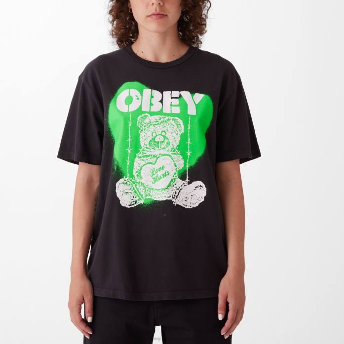 ψηφιακό μαύρο είδη ένδυσης 686F740 OBEY Η αγάπη πονάει μπλουζάκι επιλογής χρωστικής γυναίκες