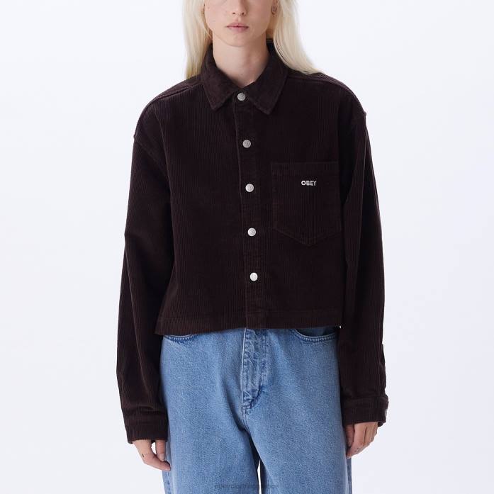 java καφέ είδη ένδυσης 686F672 OBEY πουκάμισο από κορδόνι marilyn γυναίκες