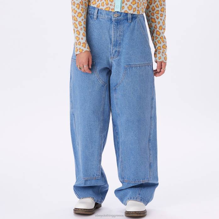 ελαφρύ λουλακί είδη ένδυσης 686F666 OBEY leah φαρδύ τζιν γυναίκες