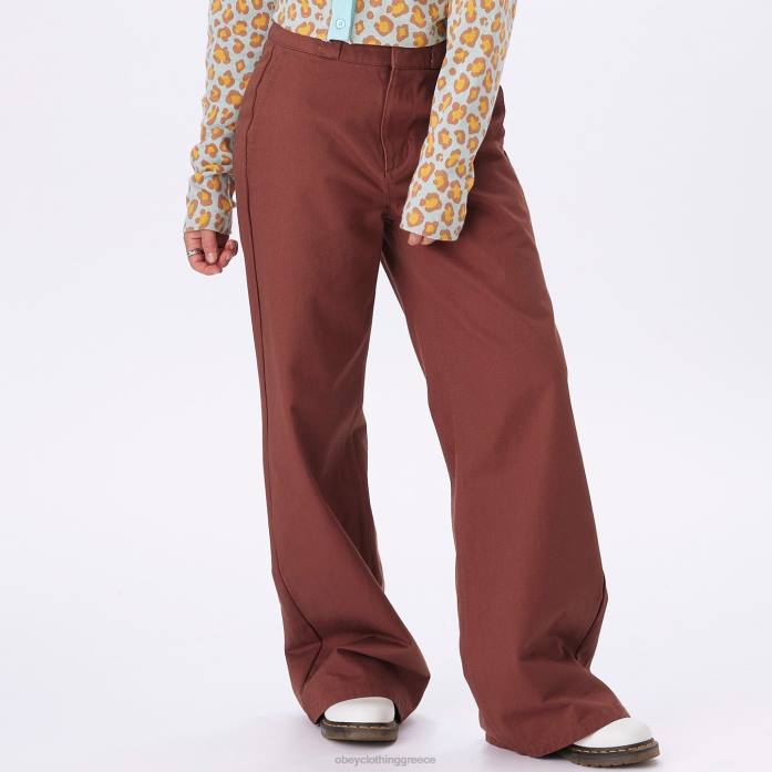 καστανόχρους είδη ένδυσης 686F687 OBEY mila παντελόνι εργασίας γυναίκες