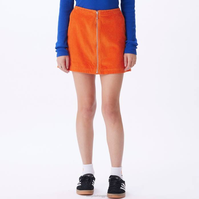 Κόκκινο πορτοκαλί είδη ένδυσης 686F700 OBEY greta φούστα γυναίκες