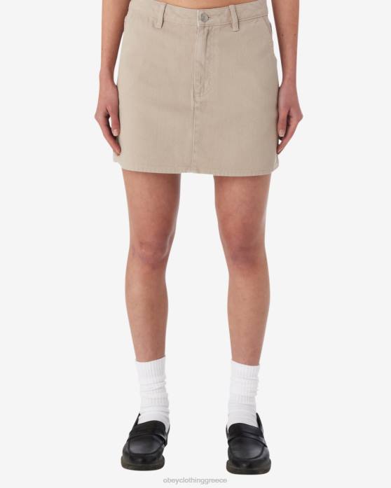 ασημί γκρι είδη ένδυσης 686F536 OBEY jenny overdyed φούστα γυναίκες