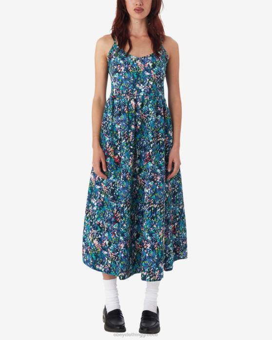 μπλε γαλαζοπράσινο multi είδη ένδυσης 686F582 OBEY ανοιξιάτικο φόρεμα κήπου γυναίκες