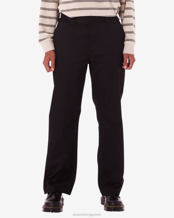 μαύρος είδη ένδυσης 686F519 OBEY καθημερινό παντελόνι γυναίκες