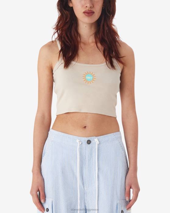 πηλός είδη ένδυσης 686F626 OBEY σπειροειδής ιμάντας σπαγγέτι crop tank γυναίκες