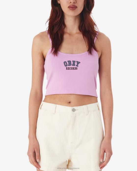 παστέλ λεβάντα είδη ένδυσης 686F630 OBEY δεξαμενή περικοπής με λουράκι σπαγγέτι γυναίκες