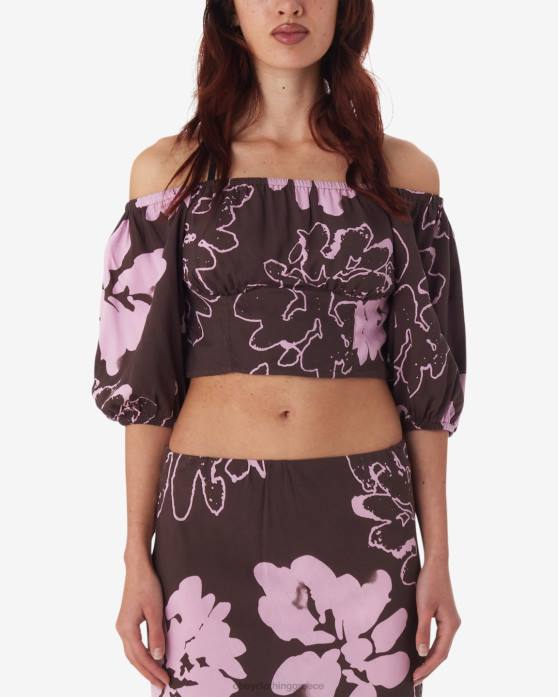 java καφέ multi είδη ένδυσης 686F577 OBEY τζίνια κρύο μπλουζάκι ώμου γυναίκες