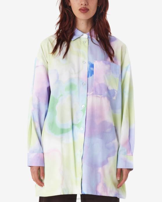 παστέλ πολυ είδη ένδυσης 686F553 OBEY Απαλό πουκάμισο λουλουδιών alyssa γυναίκες