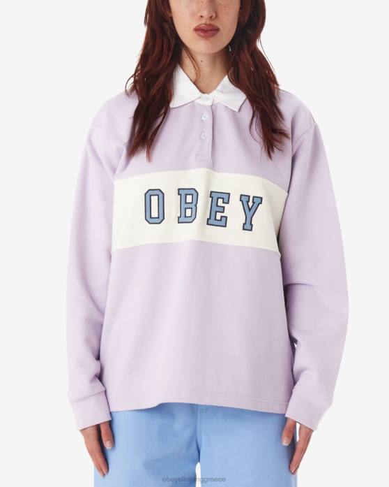 πέταλο ορχιδέας είδη ένδυσης 686F570 OBEY Ράγκμπι ls polo από τριανταφυλλιά γυναίκες