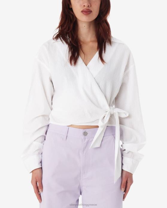 άσπρο είδη ένδυσης 686F576 OBEY πουκάμισο βαλεντίνας γυναίκες