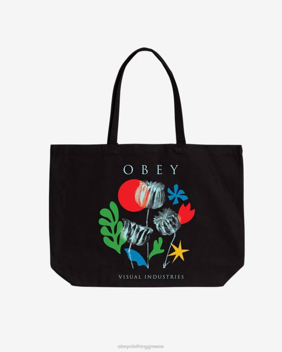 μαύρος αξεσουάρ 686F497 OBEY λουλούδια χαρτιά ψαλίδι άνδρες