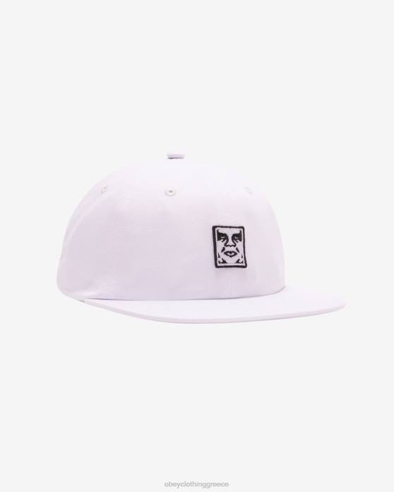 άσπρο αξεσουάρ 686F448 OBEY εικονίδιο patch panel strapback άνδρες