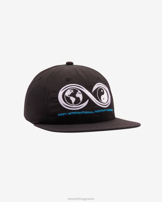 μαύρος αξεσουάρ 686F450 OBEY posi division 6 strapback πάνελ άνδρες