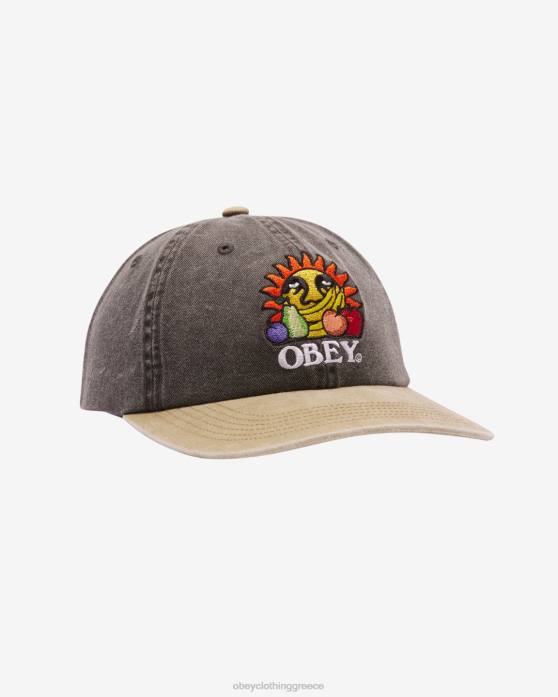pigment black multi αξεσουάρ 686F414 OBEY πιγμέντα φρούτα 6 snapback πάνελ άνδρες