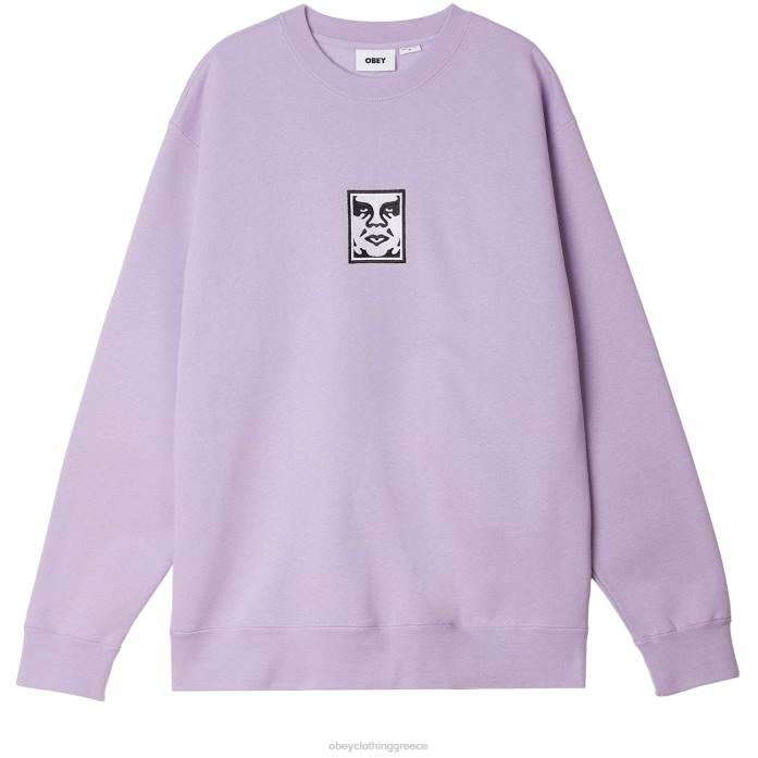 ψηφιακή λεβάντα είδη ένδυσης 686F1001 OBEY εικονίδιο εξαιρετικά βαρύ λαιμόκοψη άνδρες
