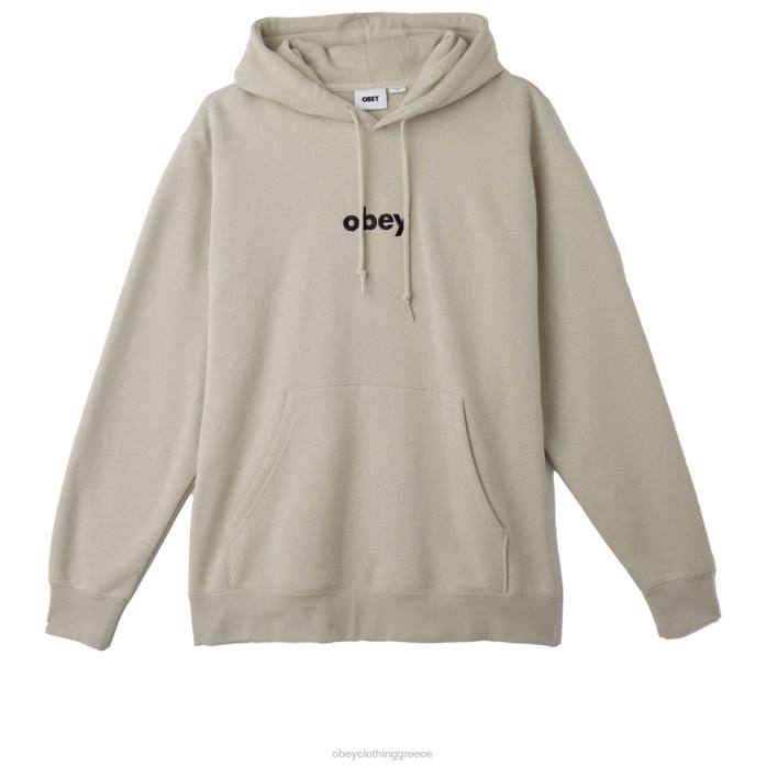 ασημί γκρι είδη ένδυσης 686F1015 OBEY κουκούλα πουλόβερ με πεζά γράμματα άνδρες