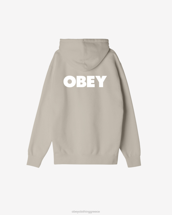 ασημί γκρι είδη ένδυσης 686F1019 OBEY τολμηρή premium κουκούλα πουλόβερ άνδρες