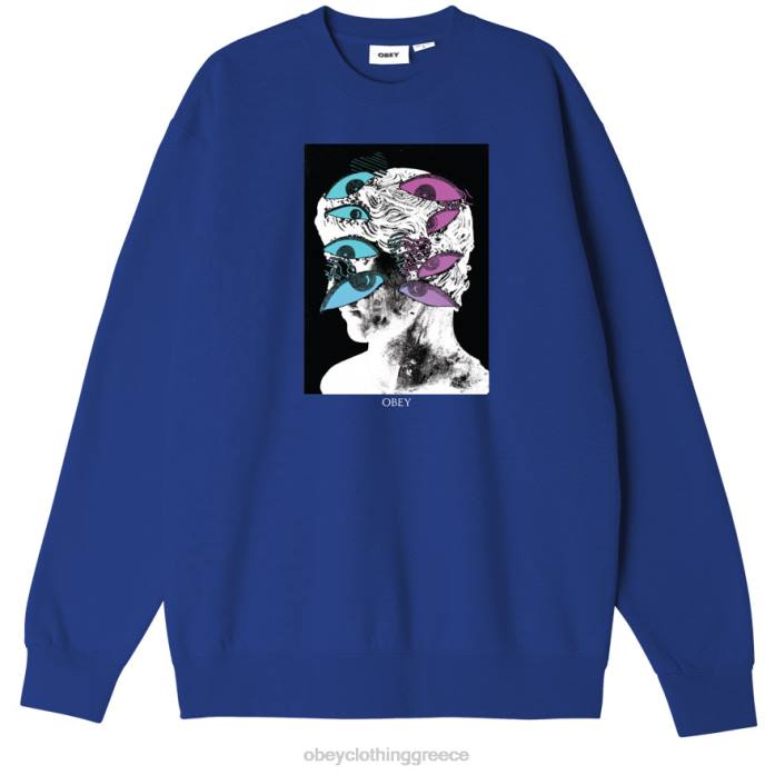 σερφ μπλε είδη ένδυσης 686F1050 OBEY κουτί μάσκας ματιών που ταιριάζει στο λαιμόκοψη άνδρες