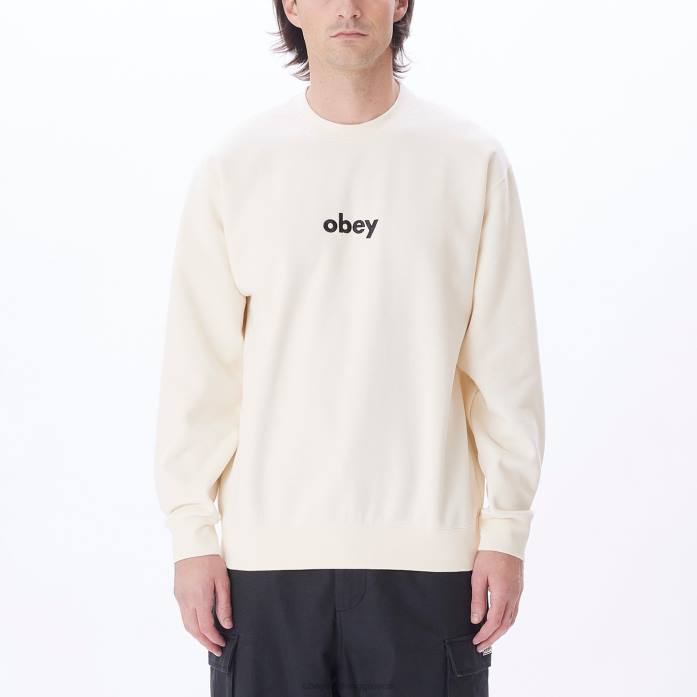 αλεύκαντος είδη ένδυσης 686F1056 OBEY λαιμόκοψη με πεζά γράμματα άνδρες