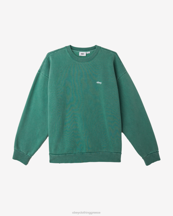 χρωστική πράσινη αβεντουρίνη είδη ένδυσης 686F983 OBEY λαιμόκοψη με πεζά pigment άνδρες