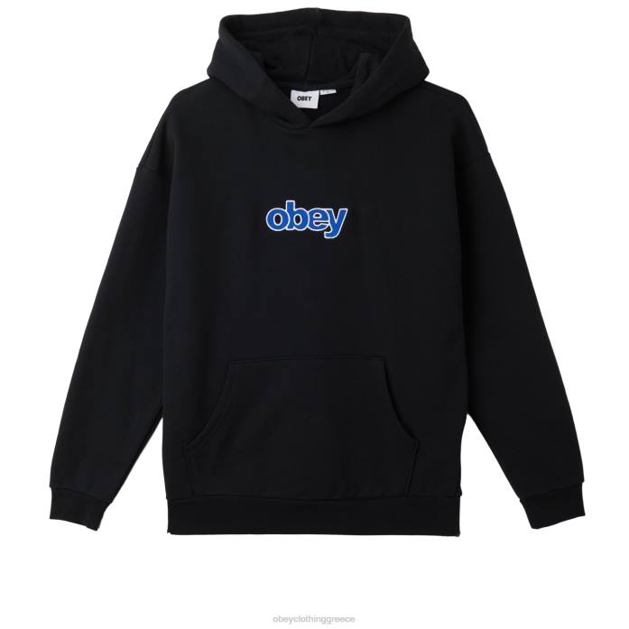 μαύρος είδη ένδυσης 686F996 OBEY στοιβάζετε πολύ βαριά κουκούλα πουλόβερ άνδρες