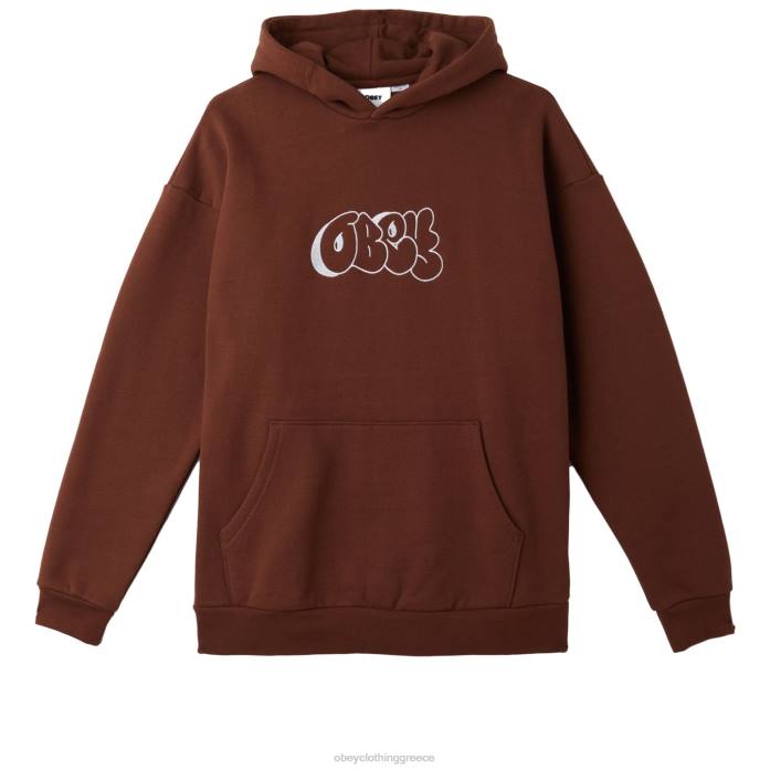 καστανόχρους είδη ένδυσης 686F997 OBEY χαρακτική κουκούλα πουλόβερ πολύ βαρύ άνδρες