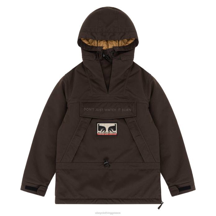 σκούρο καφέ είδη ένδυσης 686F810 OBEY X NAPAPIJRI μην το δεις απλά να καίει skido άνδρες