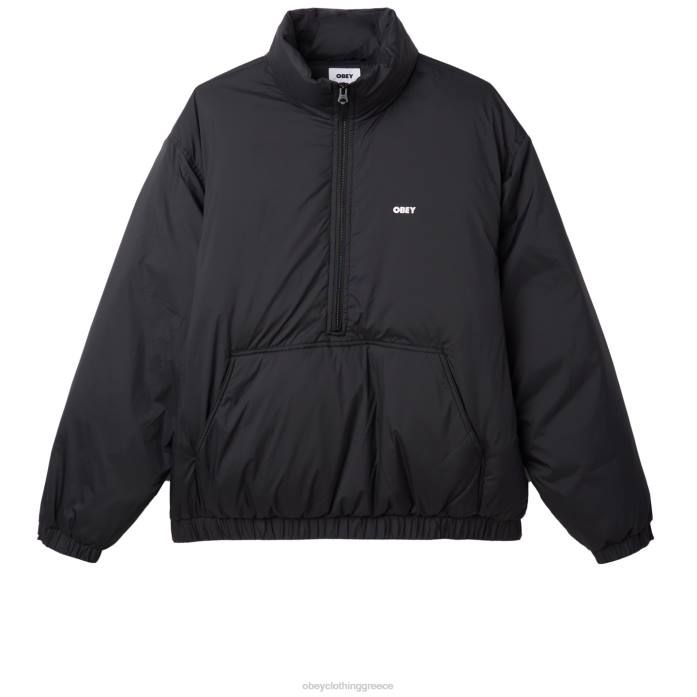 μαύρος είδη ένδυσης 686F817 OBEY στούντιο mockneck anorak άνδρες