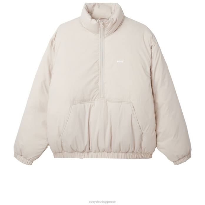 ασημί γκρι είδη ένδυσης 686F818 OBEY στούντιο mockneck anorak άνδρες