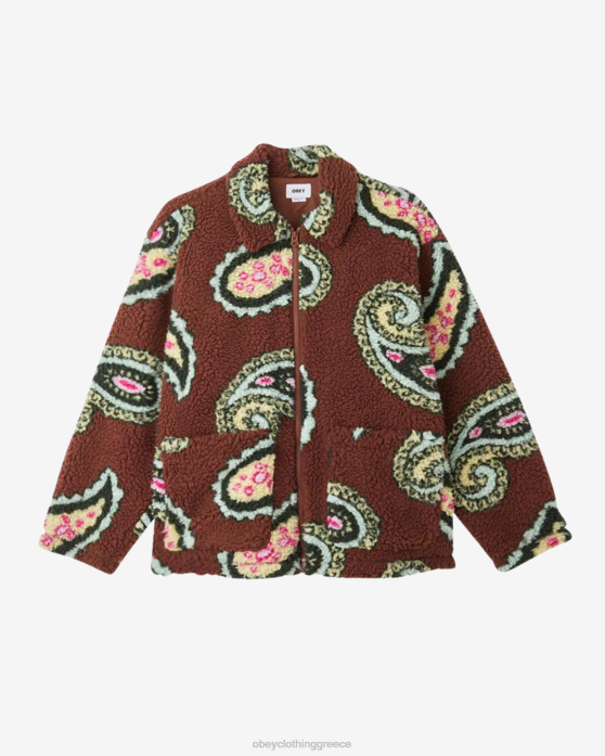 σέπια πολυ είδη ένδυσης 686F829 OBEY μπουφάν paisley sherpa άνδρες
