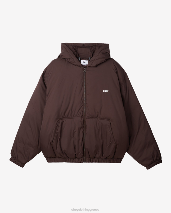 java καφέ είδη ένδυσης 686F816 OBEY σακάκι με κουκούλα άνδρες