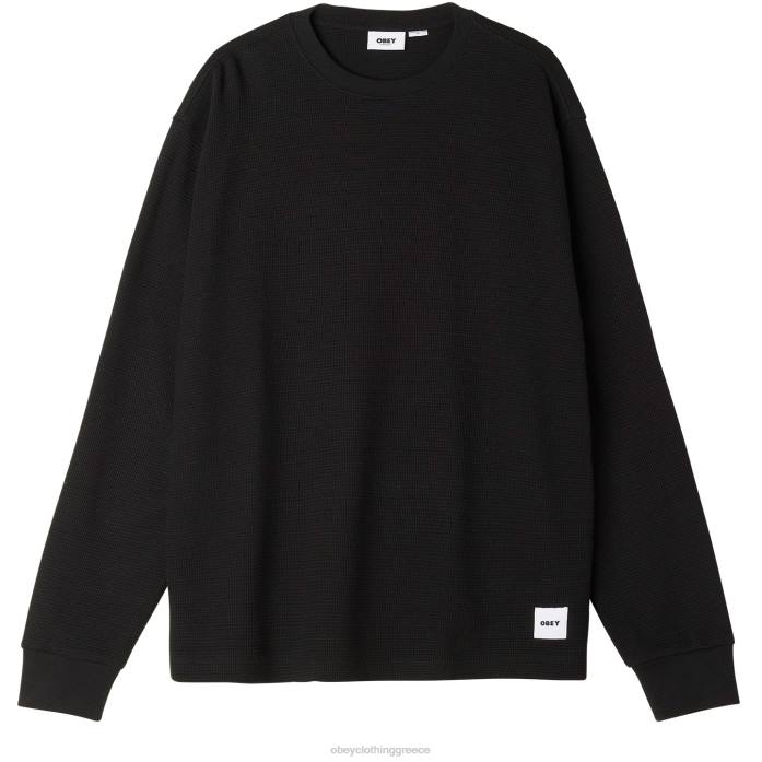 μαύρος είδη ένδυσης 686F765 OBEY καθιερώθηκε έργα τολμηρή θερμική άνδρες