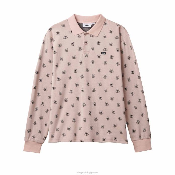 ροδάκινο μαστίγιο πολυ είδη ένδυσης 686F783 OBEY παράσιτο ζακάρ ls πόλο άνδρες