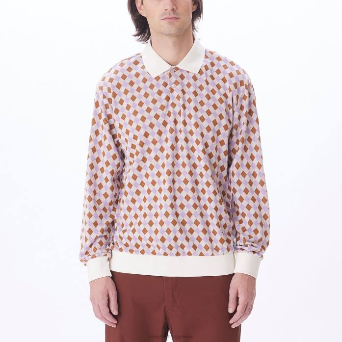 αλεύκαστο πολυ είδη ένδυσης 686F785 OBEY capri jaquard ls polo άνδρες