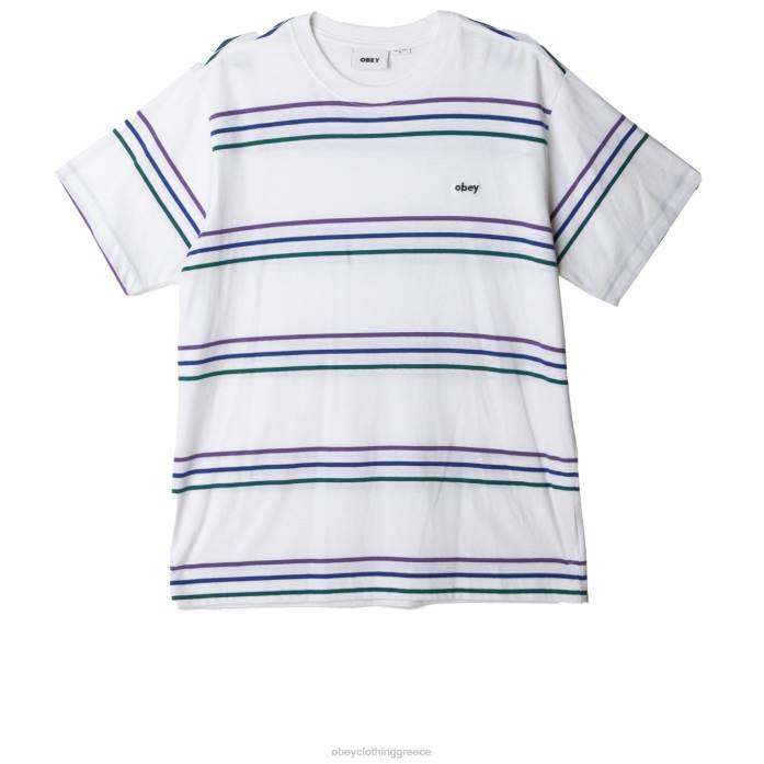 λευκό πολυ είδη ένδυσης 686F798 OBEY T-shirt με ρίγες montrose άνδρες