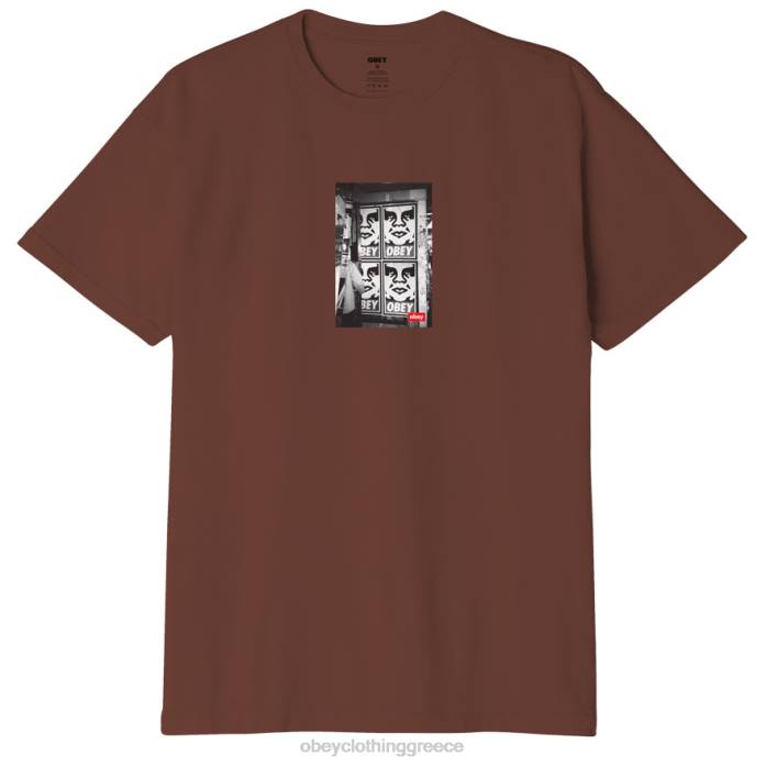 καστανόχρους είδη ένδυσης 686F842 OBEY εικονίδιο φωτογραφία βιολογικό t-shirt άνδρες