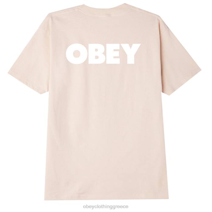 κρέμα είδη ένδυσης 686F875 OBEY bold ii classic t-shirt άνδρες