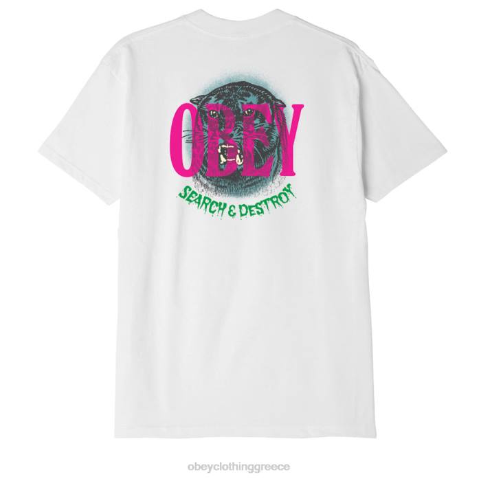 άσπρο είδη ένδυσης 686F887 OBEY ψάξτε και καταστρέψτε το κλασικό μπλουζάκι της τίγρης άνδρες