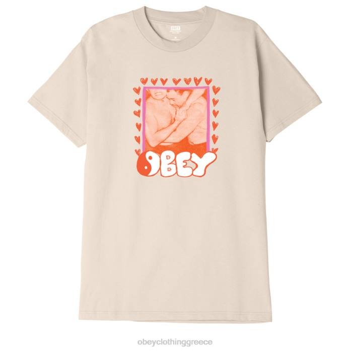 κρέμα είδη ένδυσης 686F900 OBEY κλασικό μπλουζάκι παλαιστή άνδρες