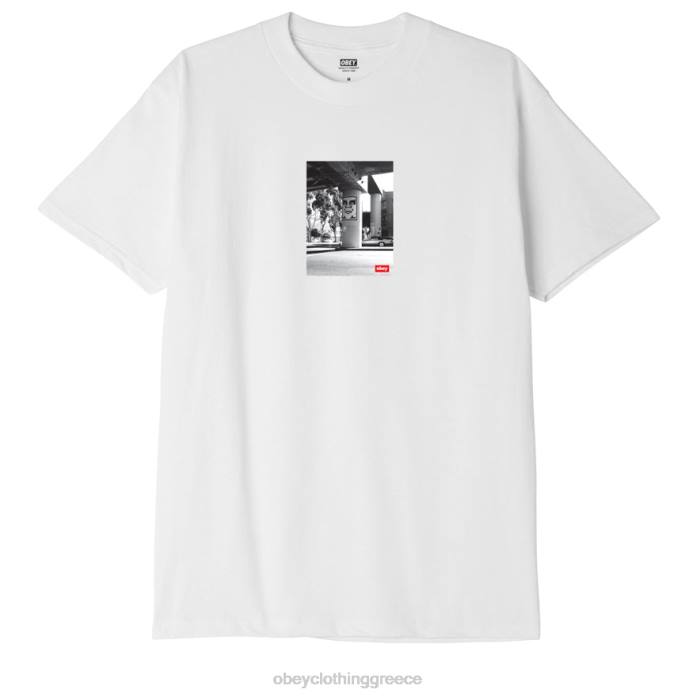 άσπρο είδη ένδυσης 686F909 OBEY κλασική μπλούζα αστικής ανανέωσης άνδρες