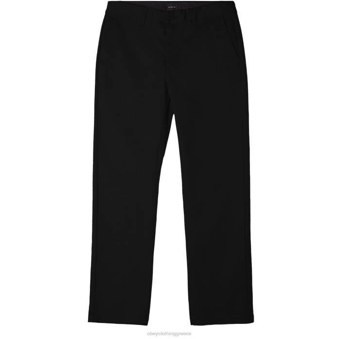 μαύρος είδη ένδυσης 686F970 OBEY straggler πλημμυρισμένο παντελόνι άνδρες