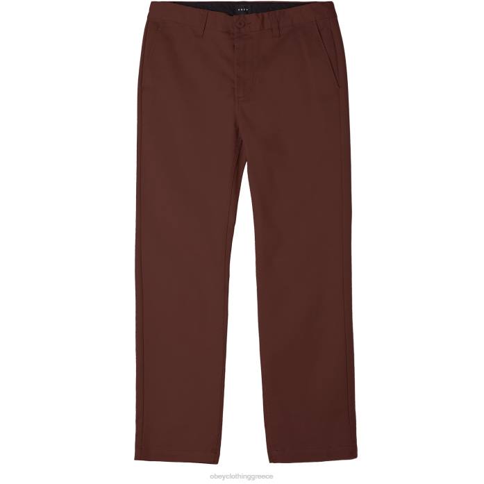 καφέ σέπια είδη ένδυσης 686F972 OBEY straggler πλημμυρισμένο παντελόνι άνδρες