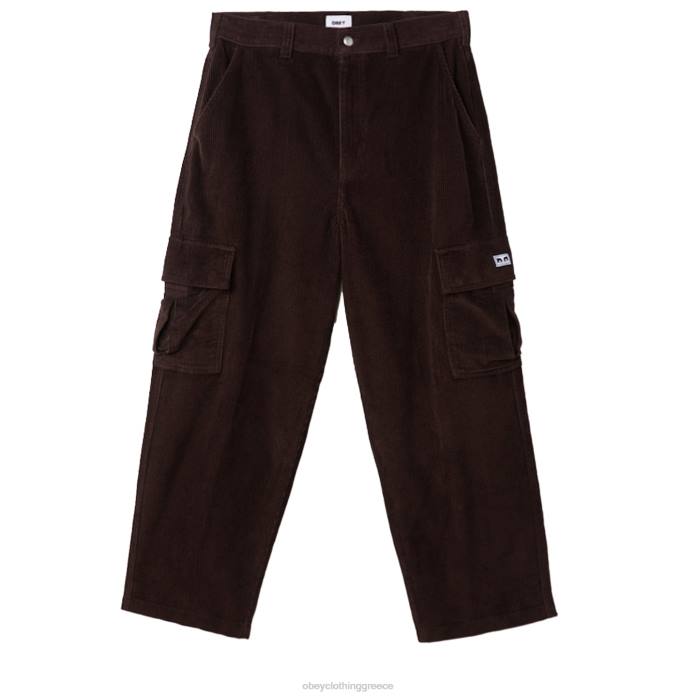java καφέ είδη ένδυσης 686F914 OBEY μεγάλη φαρδιά κοτλέ παντελόνι φορτίου άνδρες