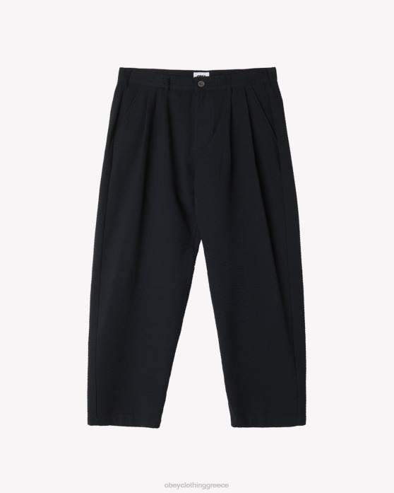 μαύρος είδη ένδυσης 686F48 OBEY fubar seersucker παντελόνι άνδρες